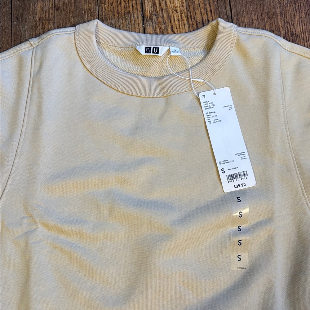 Uniqlo U crewneck sweatshirt pullover ecru S - Picture 3 of 15